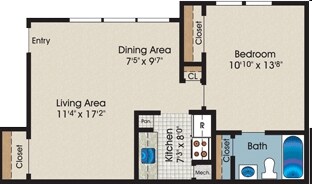 1BR/1BA - Westbrooke Apartments