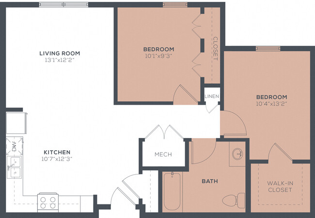 Floorplan - Brookside Residences Apartment Homes