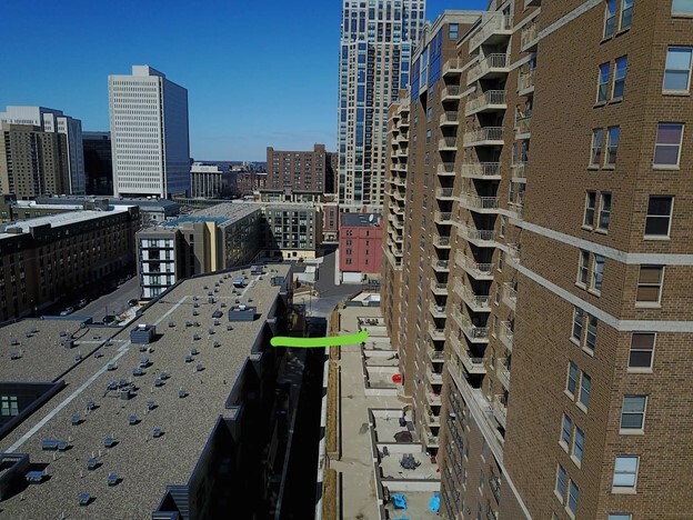 line pointing to personal deck - 401 S 1st St