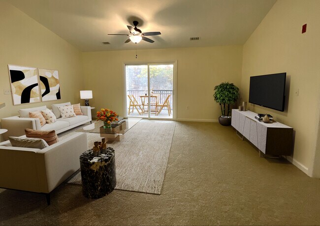 Living room staged - 350 Hidden Ridge Ct