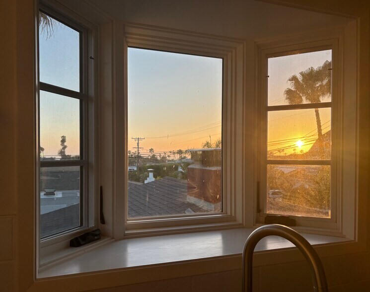 view from kitchen bay window - 624 Bonair St