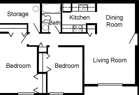 2BR/1BA - Fairview Manor Apartments