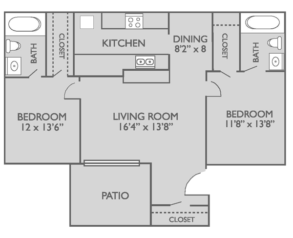 Floorplan - Brookhollow Apartments