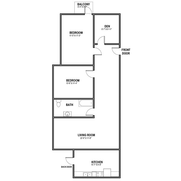 Floorplan - Howe and Maryland Apartments