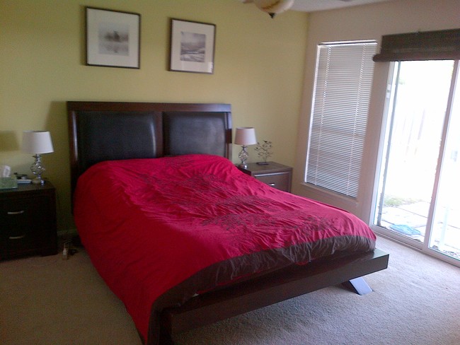 Master bed with sliding door to hot tub - 14417 Tiffer Ln