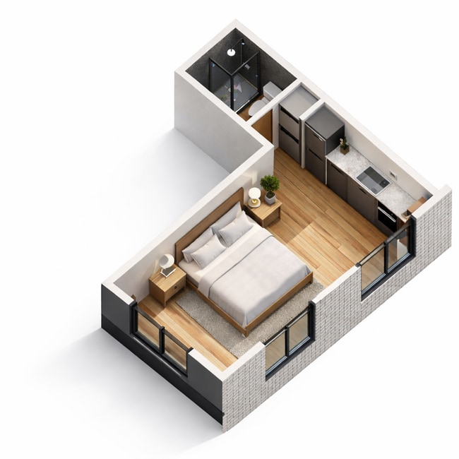 Floorplan - Duplet at Hillcrest | Modern Studio & 3 Bedroom Apartments in Hillcrest