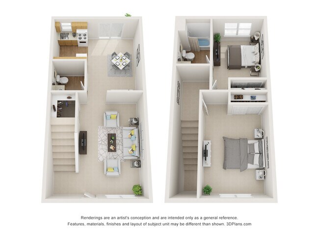 2x1.5 TH 1050 SQFT - Maple Lakes Townhomes