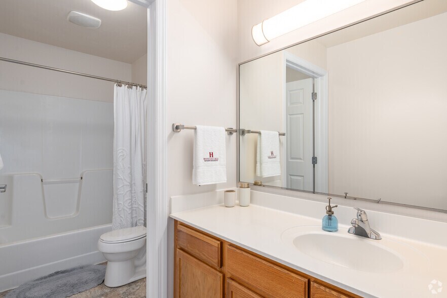 4BR, 2BA - 1,200SF - Bathroom - Honeysuckle Student Apartments