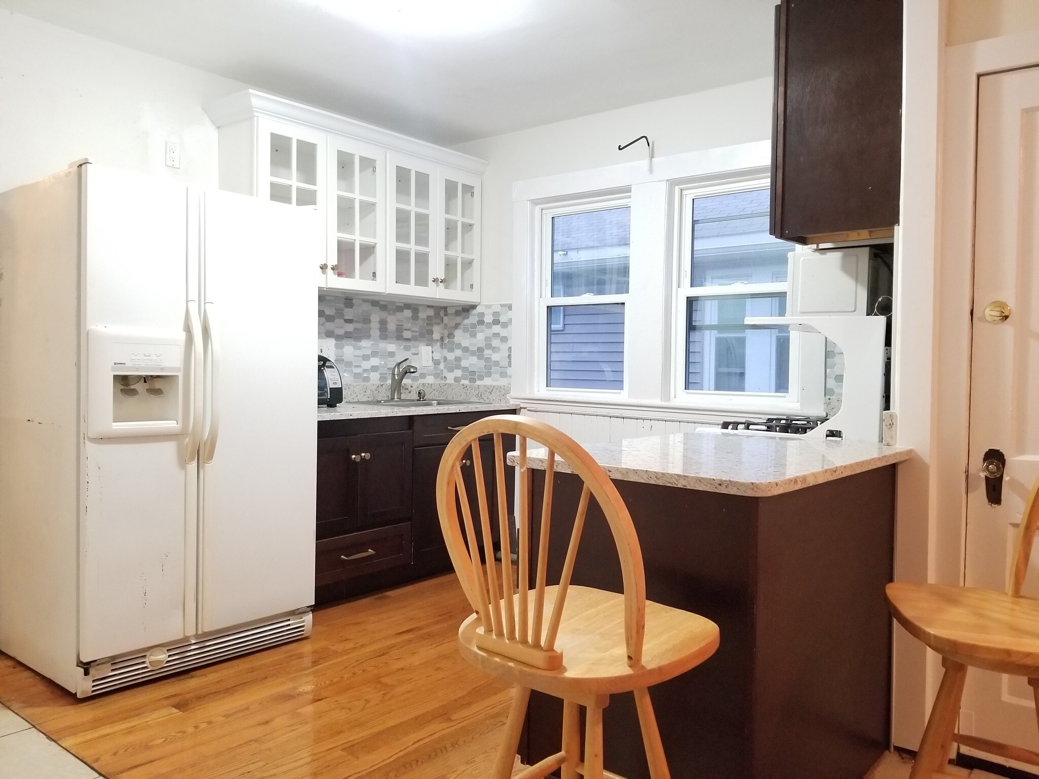 new kitchen with custom cabinets - 61 Hooker St