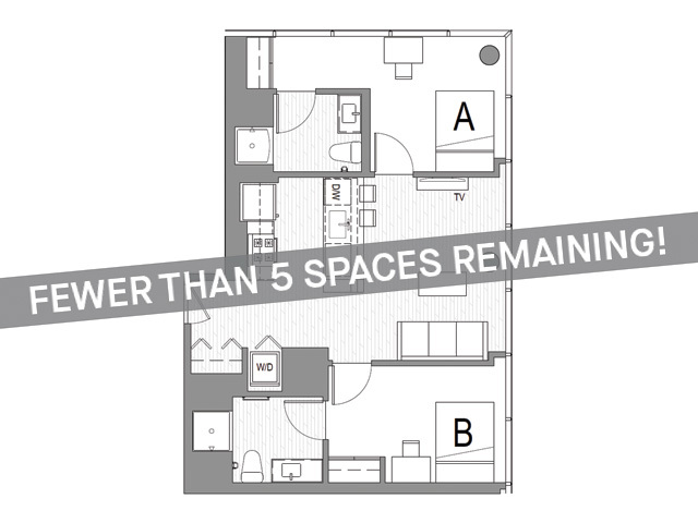 2x2 F - Fewer than 5 Spaces Remaining! - Student | Rise at Riverfront Crossings