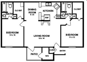 2 Bedroom - B - Fusion Crossroads