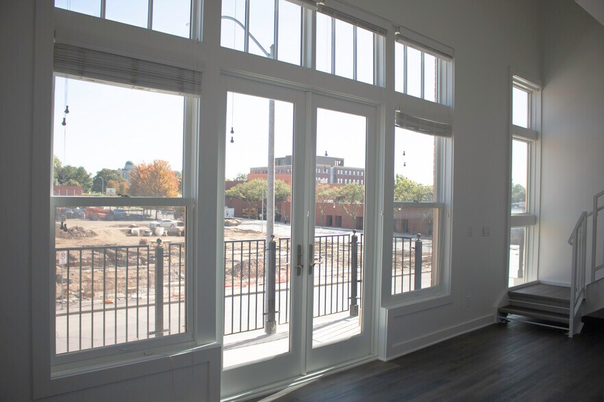 Large windows leading to private balcony - 318 E 6th St