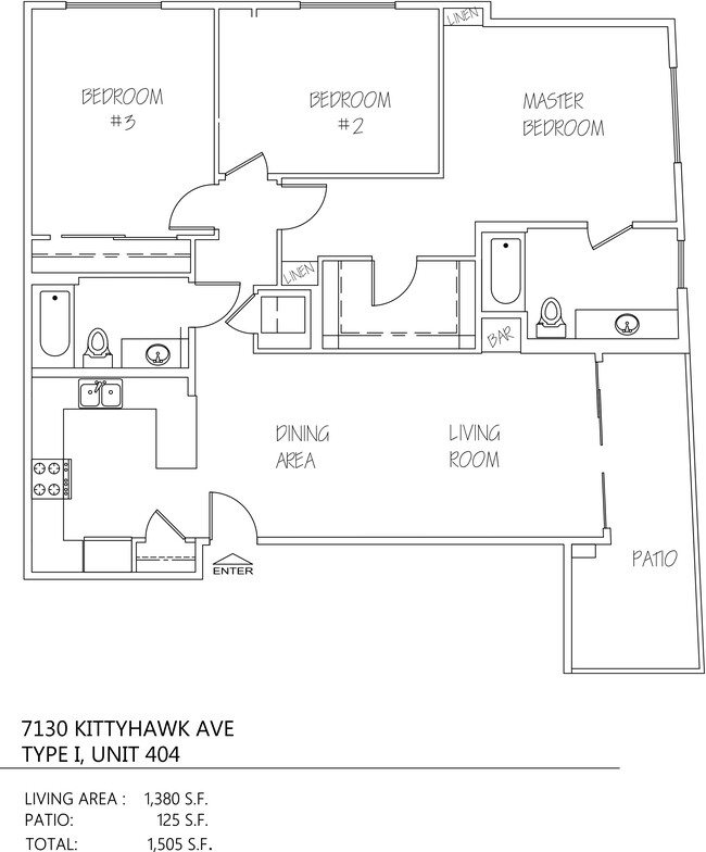 Floorplan - 7130 Kittyhawk Ave