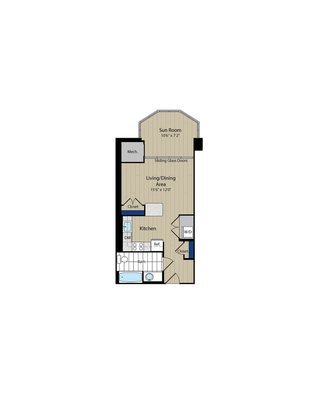 the Georgetown II Floor Plan - Meridian at Gallery Place