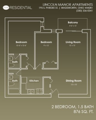 2BR/1.5BA - Lincoln Manor Apartments