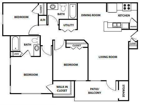 Floorplan - Tierra Blanca Apartments