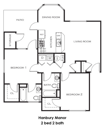 2BR/2BA - Hanbury Manor