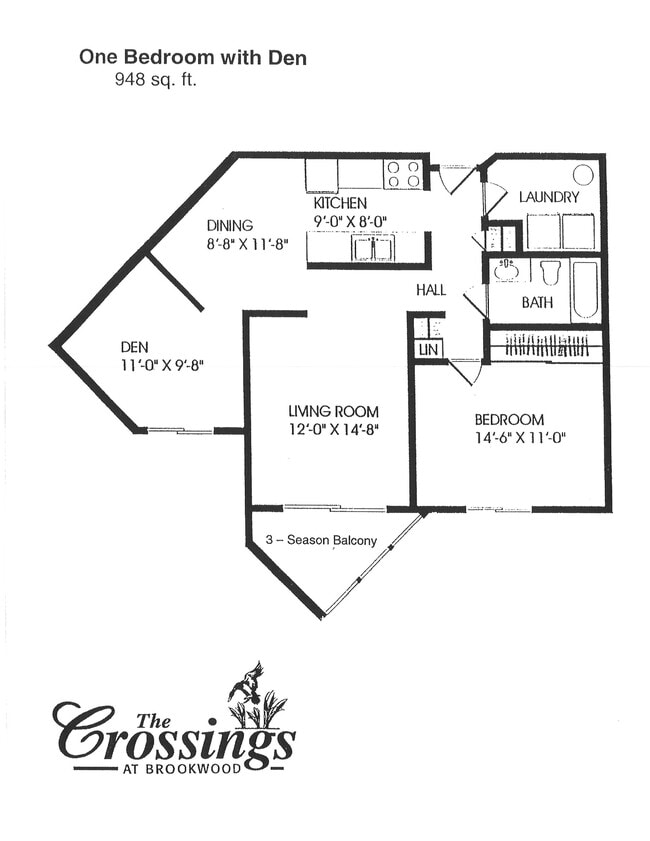 Floorplan - 55+ Community- The Crossings at Brookwood