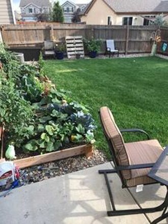 10 x 10 back yard with in-ground gardening plots and beautiful, fenced back yard. - 14230 Woodrock Path
