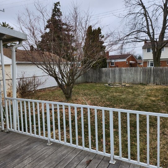 Backyard with Covered Deck - 32442 Joy Rd