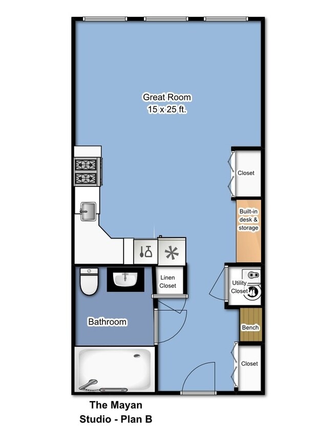 Floorplan - The Mayan Apartments