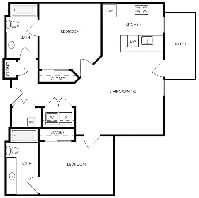 City Garden 2x2 Floorplan - City Garden