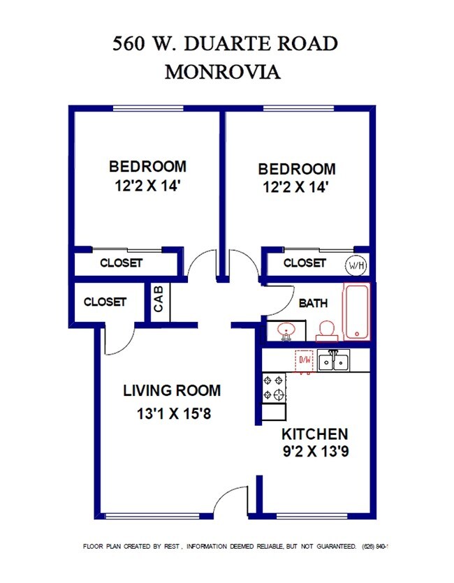 Floorplan - Monrovia Apartments