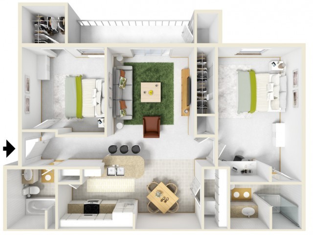 Floorplan - Tall Grass Apartments