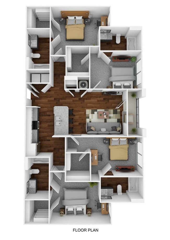 East Village D1 Floor Plan - The Drake