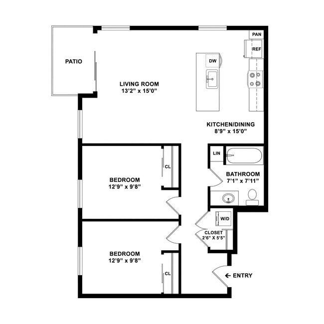 Floorplan - Harwood Flats