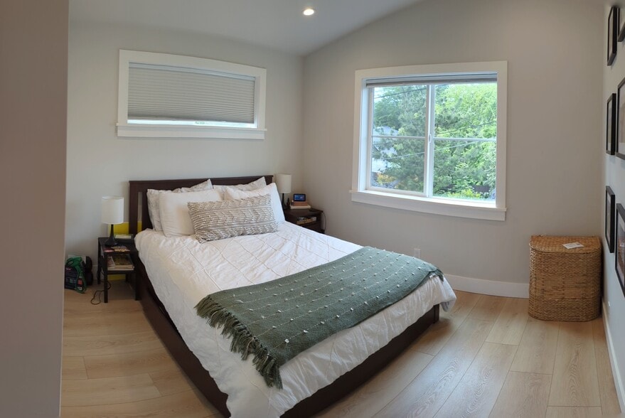 Bedroom #1, blackout shades, natural light, own minisplit for heating and cooling - 3240 29th Ave W