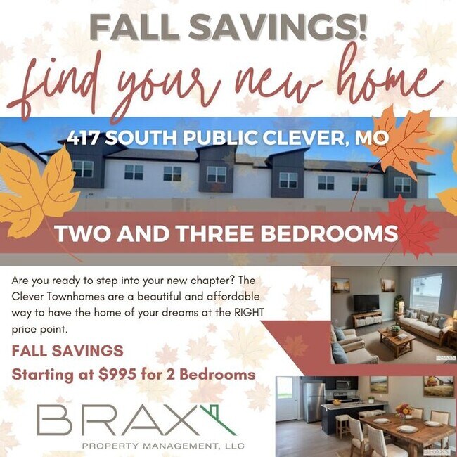 BRAND NEW TOWN HOMES in Clever, Mo!!!! 3 b... 407 N Public Ave Clever