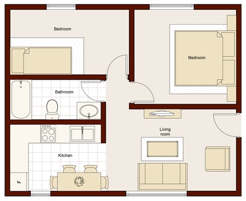 2BR/1BA - Bingham Square