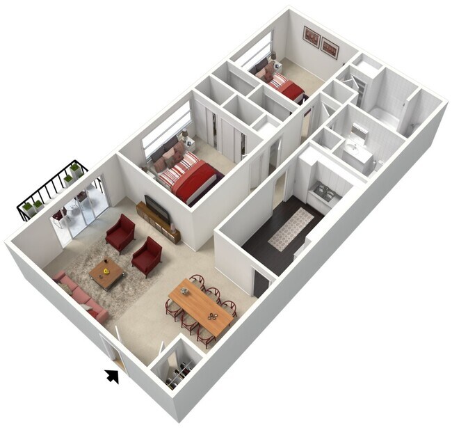 Rollingwood - 2B2B - 1200 sqft - Cypress 3D Furnished.jpg - Rollingwood