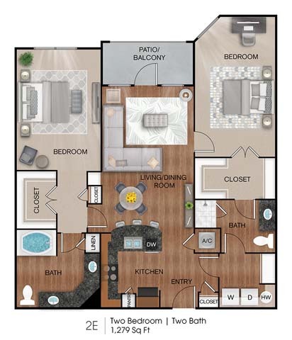 Floorplan - CREEKSIDE VUE APARTMENTS