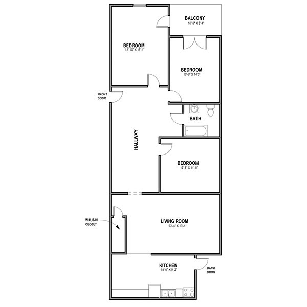 Floorplan - Holden Street Apartments