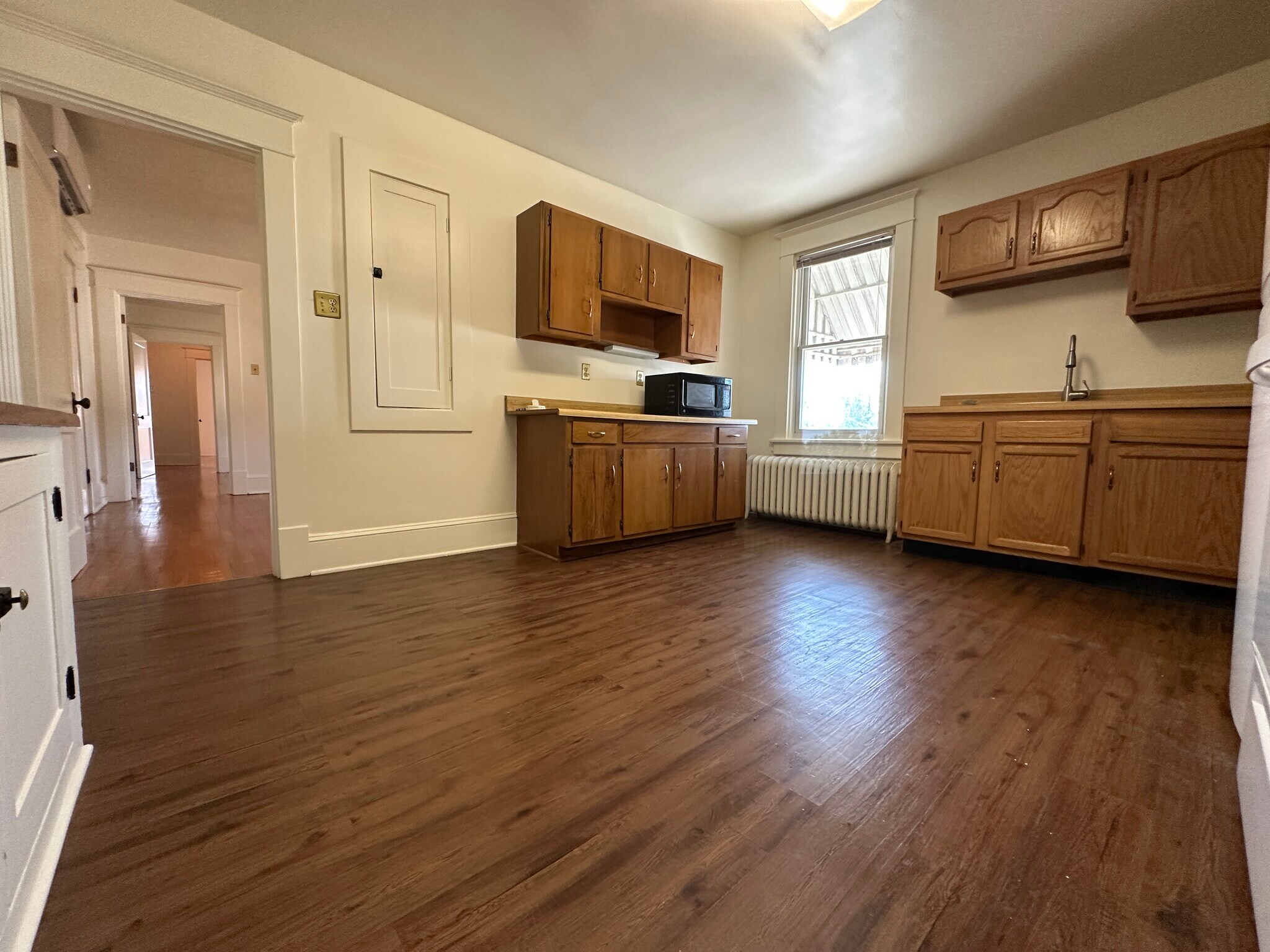 Kitchen view from back door, approx 15'x13' - 21 N Braddock St