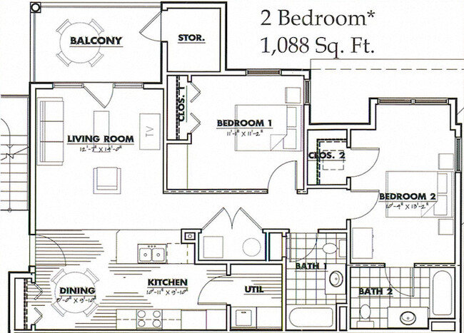 Floorplan - Marion Green Apartments