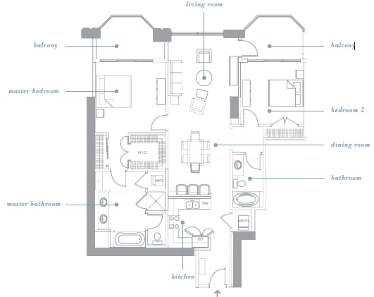 2BR/2.5BA - Gallery Condominiums