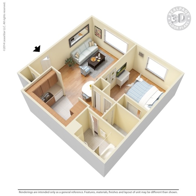 Floorplan - Melcher Park Apartments II