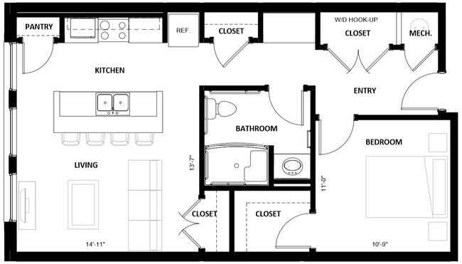 Interior Photo - Illinois Street Senior Apartments