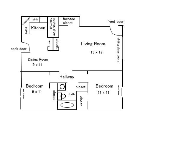 2BR/1BA - Park Forest Apartments
