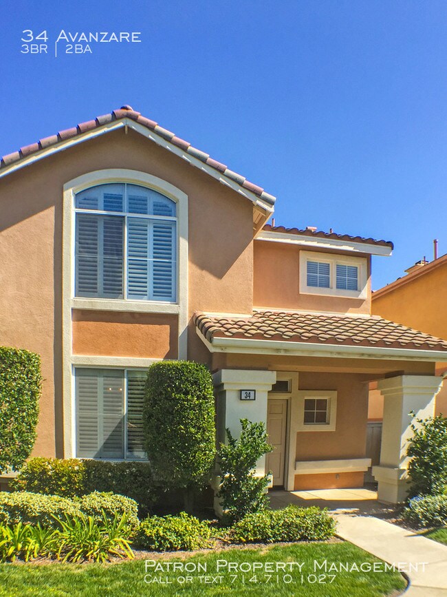 Magnificent 3 Bedroom in Westpark II 34 Avanzare Irvine CA 92606
