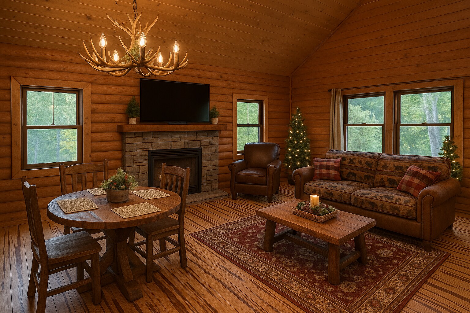 Virtual furniture for a living/dining combo - 1011 Lake Shore Dr