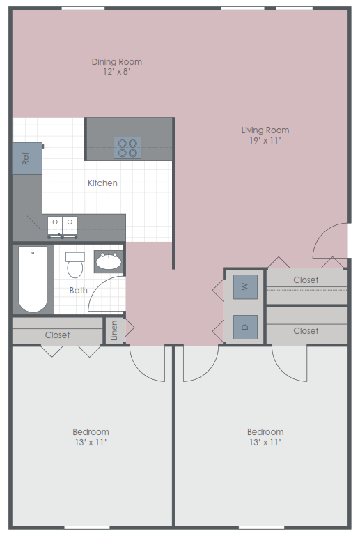 Floorplan - Olde Towne Apartments