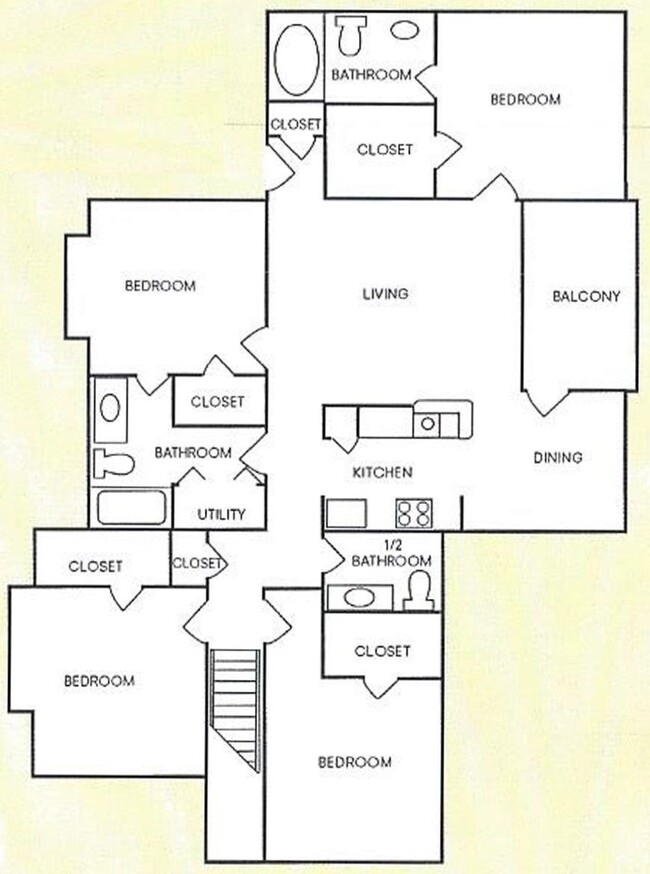 Floorplan - Wood Bayou Apartments