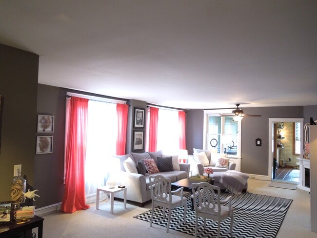 Living room as furnished by previous tenant - 218 E Orange St