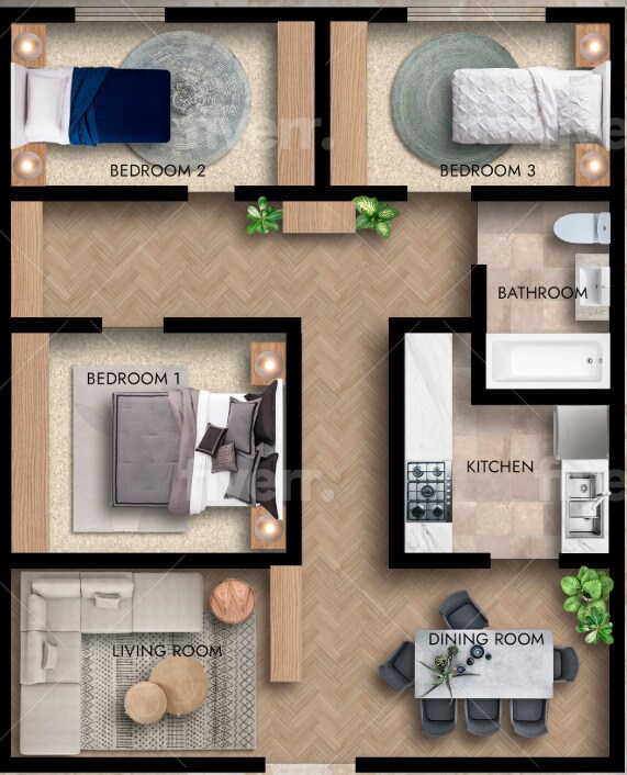 Floorplan - Pinewood Manor Apartments