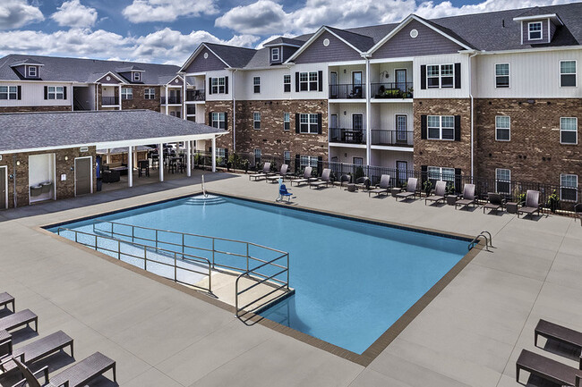 Resort-inspired saltwater swimming pool at Retreat at the Park apartments for rent - The Retreat at the Park