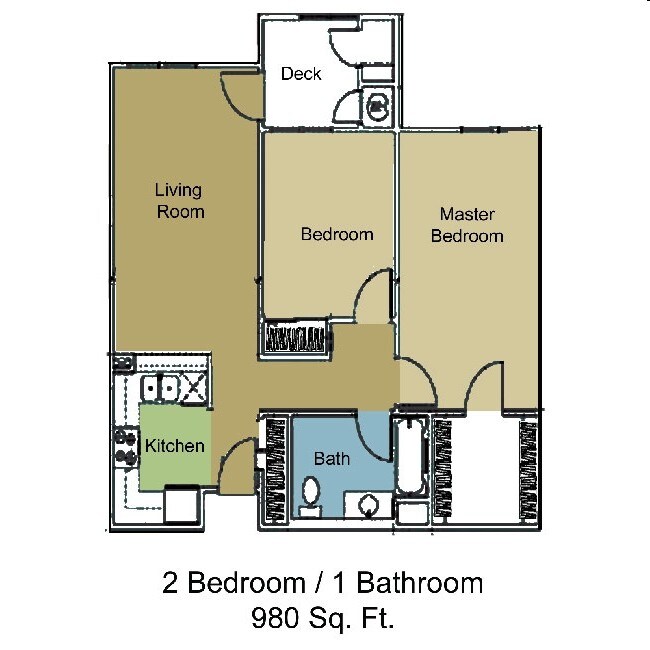 2BR/1BA - Heritage Park at Arcadia